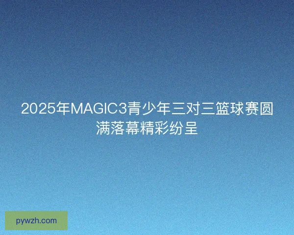2025年MAGIC3青少年三对三篮球赛圆满落幕精彩纷呈