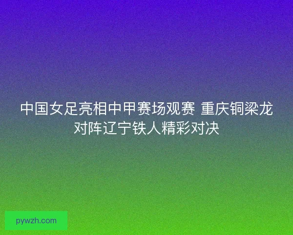中国女足亮相中甲赛场观赛 重庆铜梁龙对阵辽宁铁人精彩对决